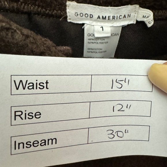 Good American Sherpa Boyfriend Sweatpants Brown - Picture 8 of 8